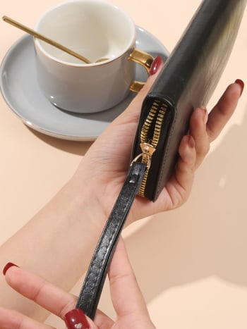 Dugački novčanik od PU kože sa zatvaračem, velika kapaciteta, gradski minimalistički stil