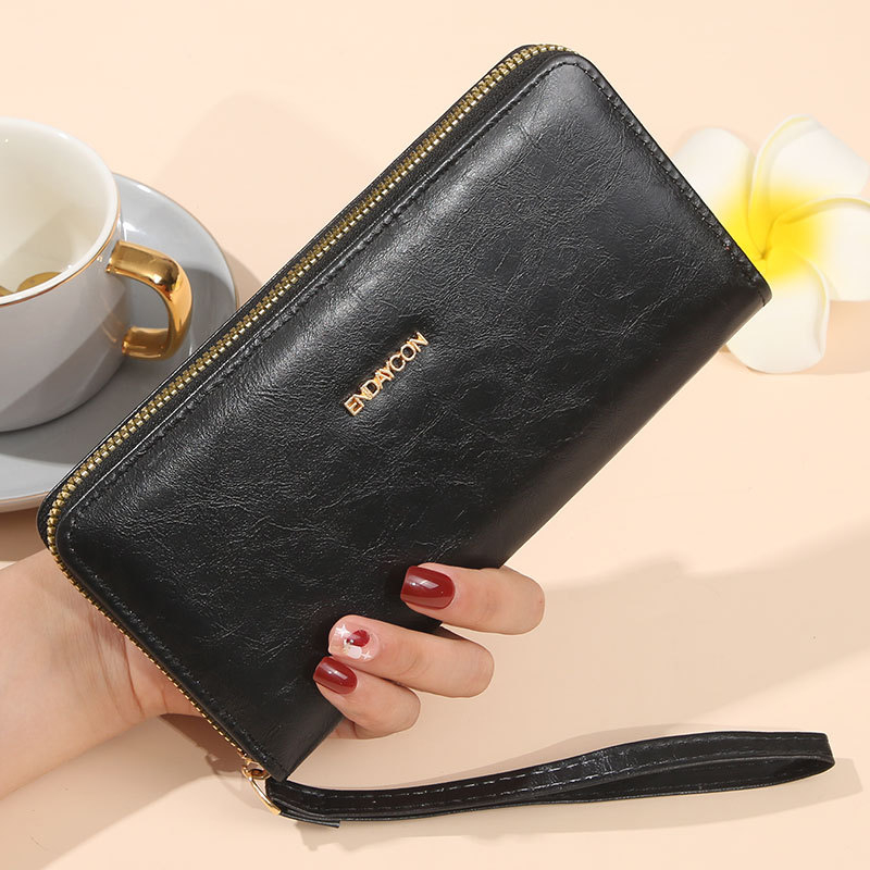 Dugački novčanik od PU kože sa zatvaračem, velika kapaciteta, gradski minimalistički stil