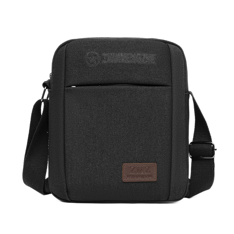 Muška crossbody torba za poslovna putovanja, platno, poliesterova podstava, funkcija pohrane, pogodna za slobodno vrijeme putovanja