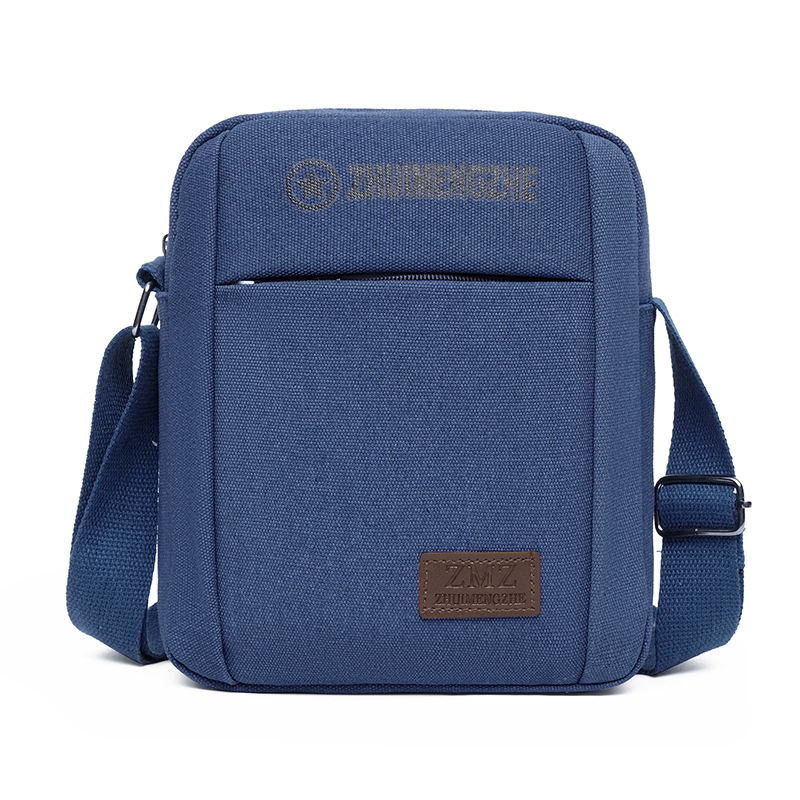 Muška crossbody torba za poslovna putovanja, platno, poliesterova podstava, funkcija pohrane, pogodna za slobodno vrijeme putovanja