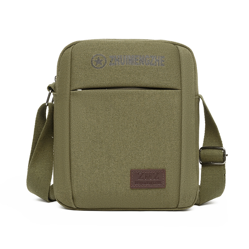 Muška crossbody torba za poslovna putovanja, platno, poliesterova podstava, funkcija pohrane, pogodna za slobodno vrijeme putovanja