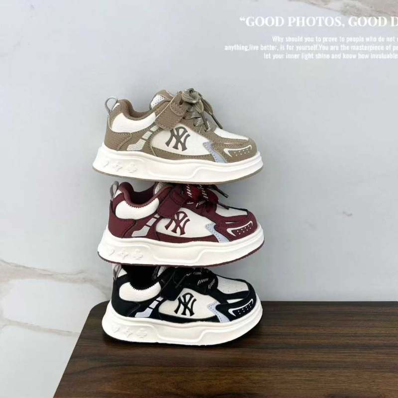 Dječje sportske casual tenisice s Velcro zatvaračem — gornji dio Super Fiber, uzorak Color Blocking, gumena potplat, protuklizne i otporne na habanje