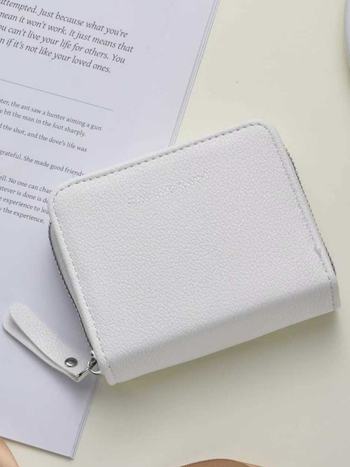 Novčanik za novčiće sa zatvaračem — gradski minimalistički stil, PU materijal, 2 preklopa, jednobojni uzorak, vodootporan i otporan na habanje (PU, 2 preklopa, jednobojni uzorak, vodootporan i otporan na habanje)