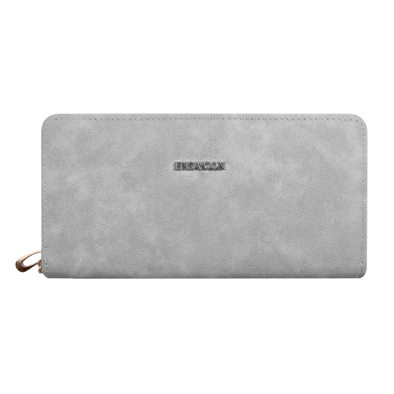 Ženski novčanik-clutch sa zatvaračom, proširivi dizajn, PU nubuk tekstura, anti-theft, casual stil, ljeto 2025