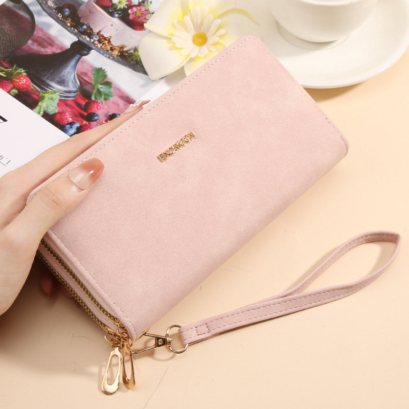 Ženski novčanik-clutch sa zatvaračom, proširivi dizajn, PU nubuk tekstura, anti-theft, casual stil, ljeto 2025
