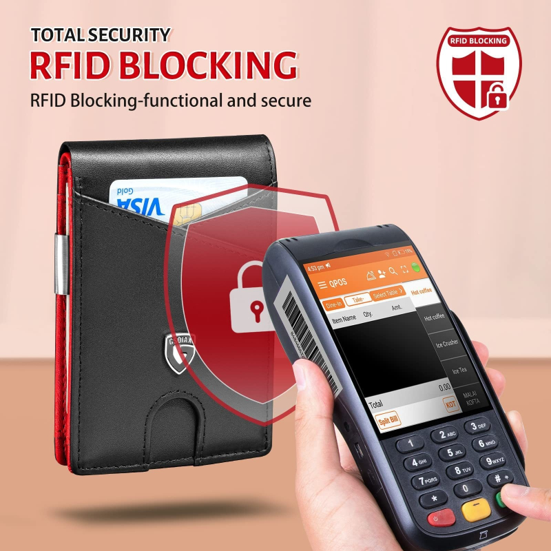 Novčanik za kartice od karbonskih vlakana, RFID blokiranje, ultra-tanki, 11 utora za kartice, drži približno 15 novčanica, lagan