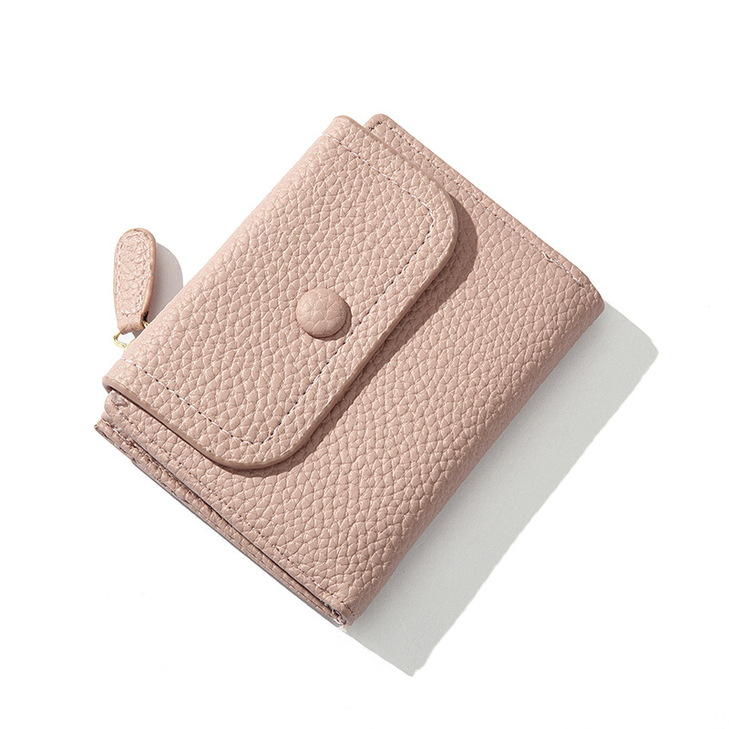 Ženski novčanik: urban minimalistički stil, više kartica, PU koža, tekstura lychee kože, model 6826