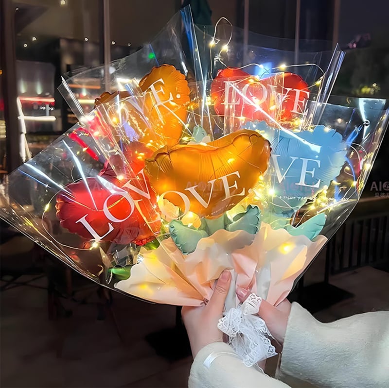 Dongyang chengnuo yibai szerelemlufi készlet, alumíniumfóliás balonok, szív alakú, Valentin-napra és kínai Valentin-nap fotórekvizitként