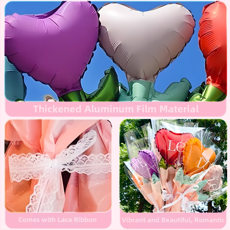 Dongyang chengnuo yibai súprava balónov lásky, hliníková fólia, tvar srdca, vhodné na Valentín, Čínske Valentína, rekvizity na fotky