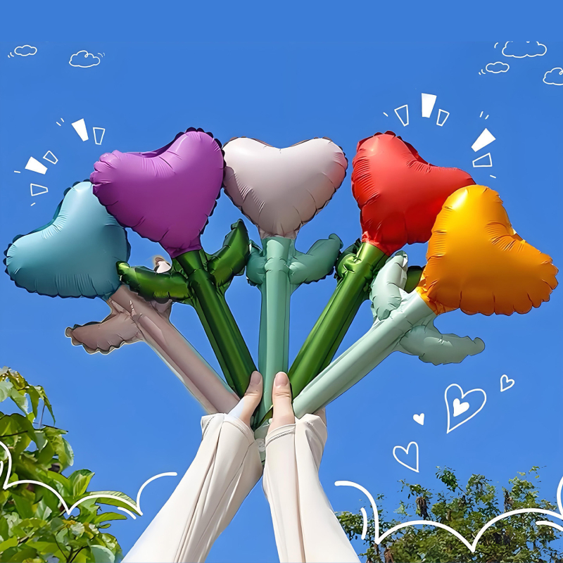 Dongyang chengnuo yibai szerelemlufi készlet, alumíniumfóliás balonok, szív alakú, Valentin-napra és kínai Valentin-nap fotórekvizitként