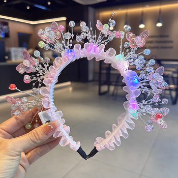 Главни аксесоари за глава: светеща пеперудена щипка за коса, ръчна изработка, корейски стил, марка Jican, за жени