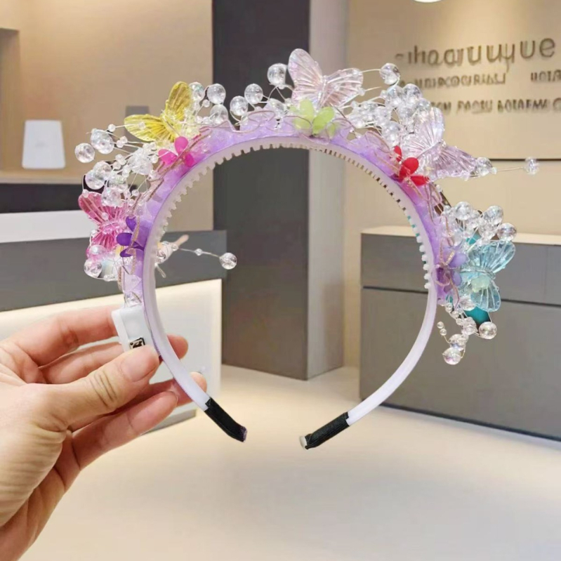 Главни аксесоари за глава: светеща пеперудена щипка за коса, ръчна изработка, корейски стил, марка Jican, за жени