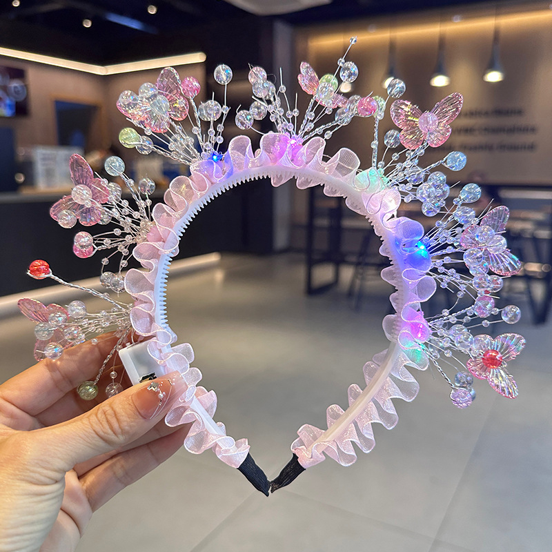 Главни аксесоари за глава: светеща пеперудена щипка за коса, ръчна изработка, корейски стил, марка Jican, за жени