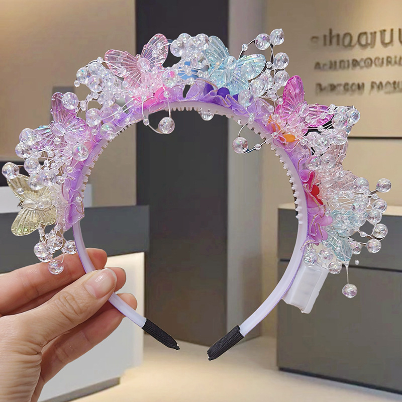 Главни аксесоари за глава: светеща пеперудена щипка за коса, ръчна изработка, корейски стил, марка Jican, за жени