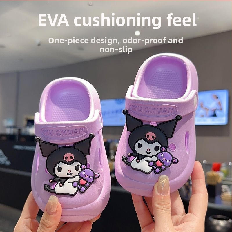 Detské EVA Crocs Slip-On topánky, unisex, štýl Cartoon Paradise, 4–16 rokov, leto 2025