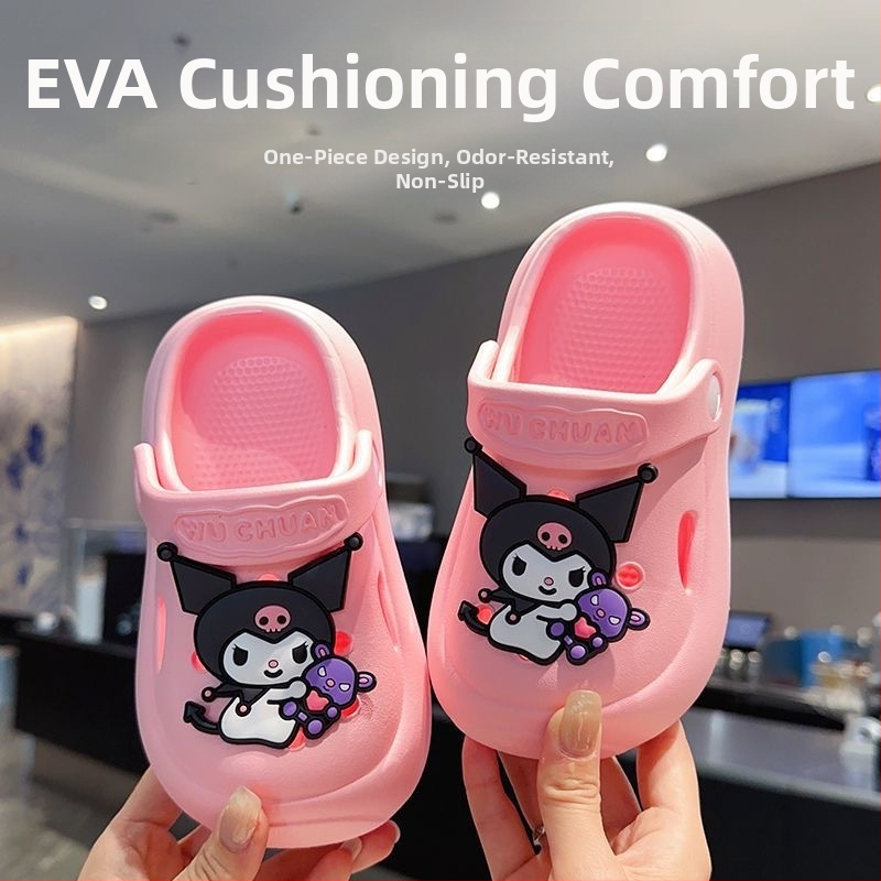 Detské EVA Crocs Slip-On topánky, unisex, štýl Cartoon Paradise, 4–16 rokov, leto 2025