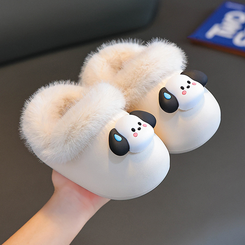 Unisex dječje EVA papuče za unutarnju upotrebu s uklonjivim zaštitnim navlakama za cipele, crtani uzorak, zima 2025 (Gornji EVA, Peta EVA)