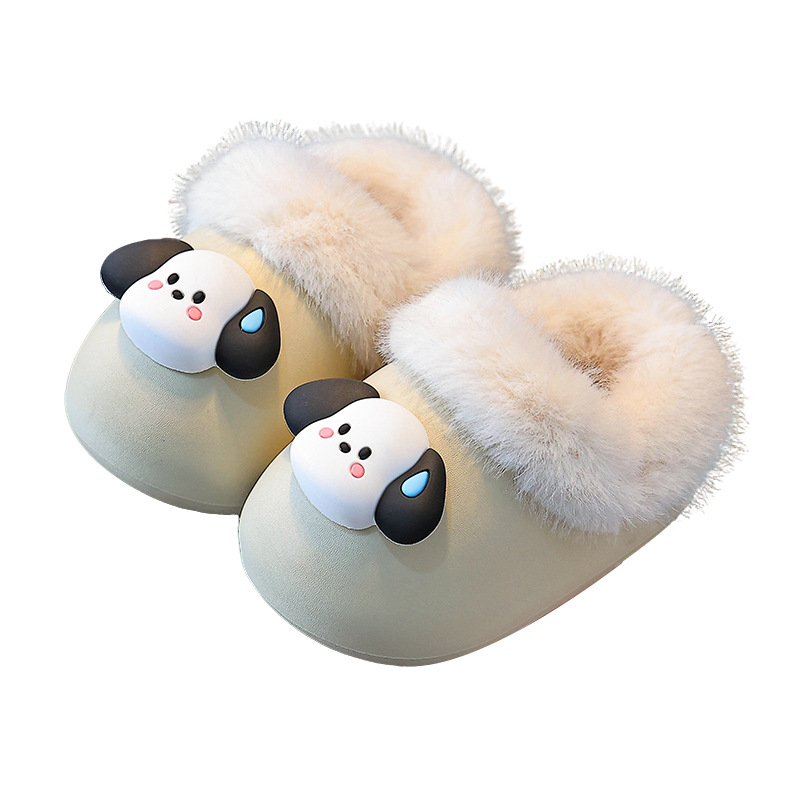 Unisex dječje EVA papuče za unutarnju upotrebu s uklonjivim zaštitnim navlakama za cipele, crtani uzorak, zima 2025 (Gornji EVA, Peta EVA)