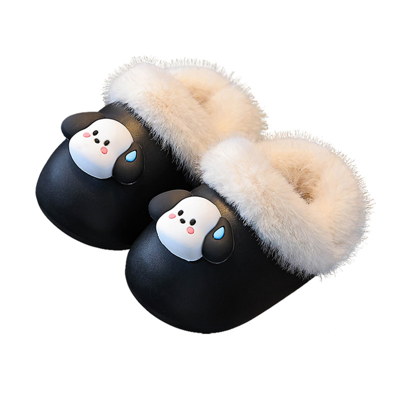 Unisex dječje EVA papuče za unutarnju upotrebu s uklonjivim zaštitnim navlakama za cipele, crtani uzorak, zima 2025 (Gornji EVA, Peta EVA)