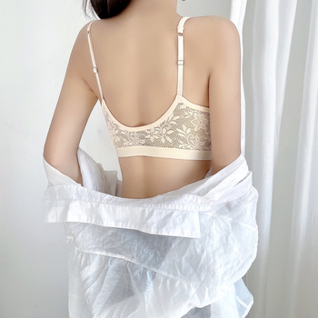 Push-Up grudnjak s čipkastim naramenicama, najlonska tkanina, pune košarice, prozračan