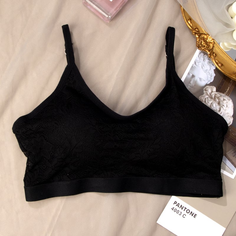 Push-Up grudnjak s čipkastim naramenicama, najlonska tkanina, pune košarice, prozračan