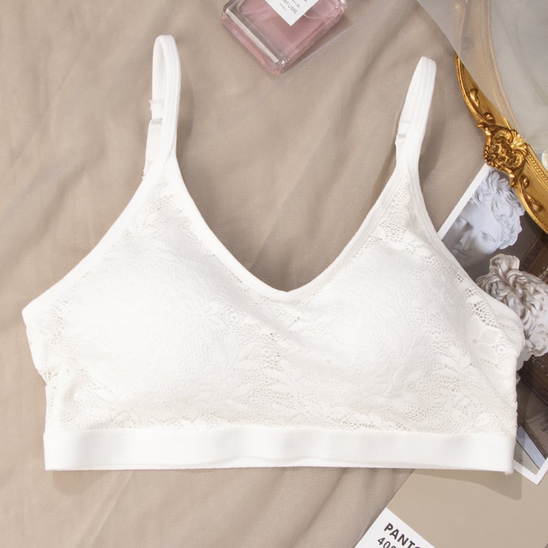 Push-Up grudnjak s čipkastim naramenicama, najlonska tkanina, pune košarice, prozračan