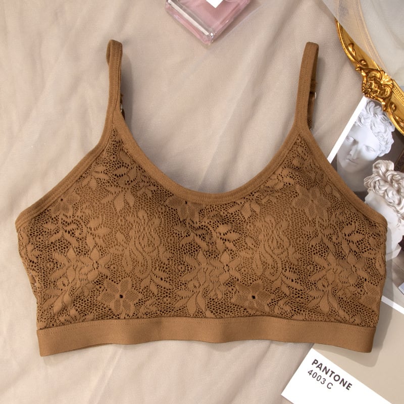 Push-Up grudnjak s čipkastim naramenicama, najlonska tkanina, pune košarice, prozračan