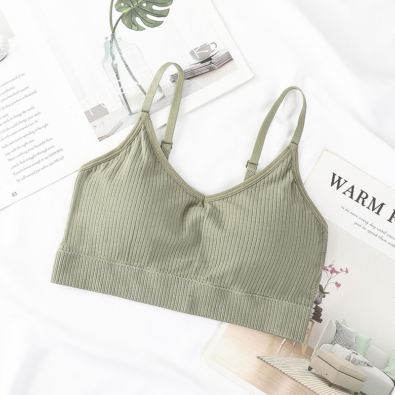 Bezrameni sportski grudnjak s oblikovanim košaricama, prozračan Nylon-Spandex, natrag oblikovan dizajn, bežični, protiv vibracija za trčanje