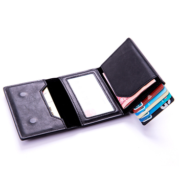 AirTag držač kartica s RFID zaštitom - PU koža, kapacitet 6 kartica, debljina 13 mm
