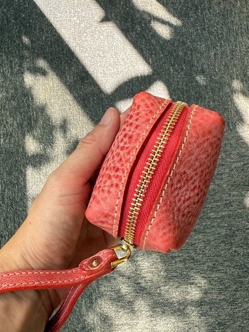 Novčanik za novčiće od prave kože, biljno tanisana koža, gradski minimalistički stil, unisex, podstava od poliester-pamuka