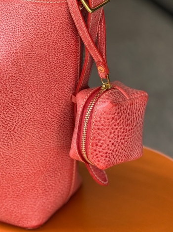 Novčanik za novčiće od prave kože, biljno tanisana koža, gradski minimalistički stil, unisex, podstava od poliester-pamuka