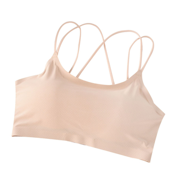 Κορσές χωρίς τιράντες για το στήθος με διασταυρούμενους ιμάντες στο πίσω μέρος; ύφασμα από μπαμπού, 86% νάιλον, πίσω με διάτρητο σχέδιο