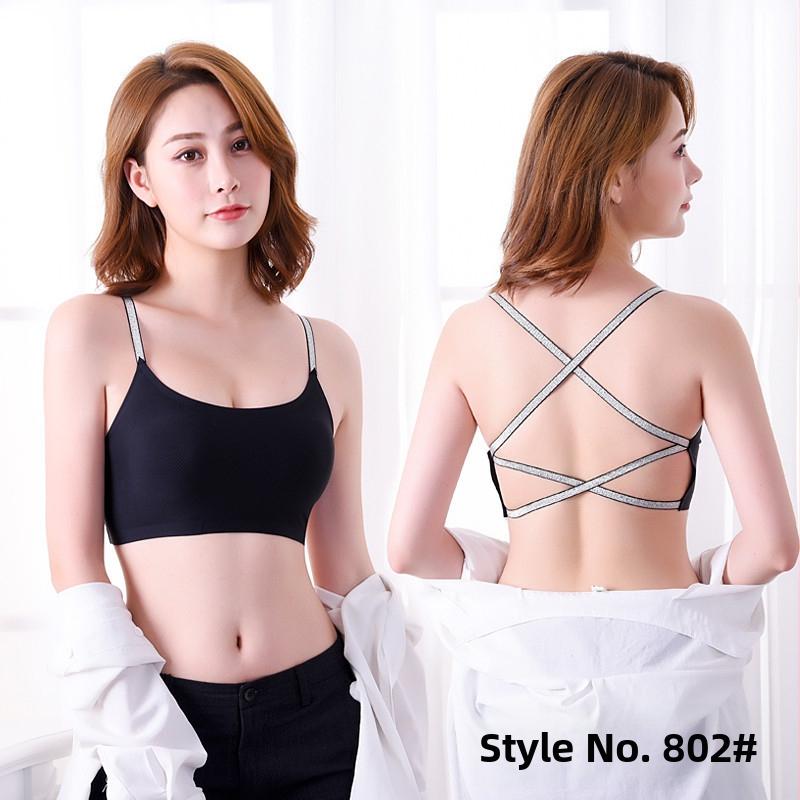 Κορσές χωρίς τιράντες για το στήθος με διασταυρούμενους ιμάντες στο πίσω μέρος; ύφασμα από μπαμπού, 86% νάιλον, πίσω με διάτρητο σχέδιο