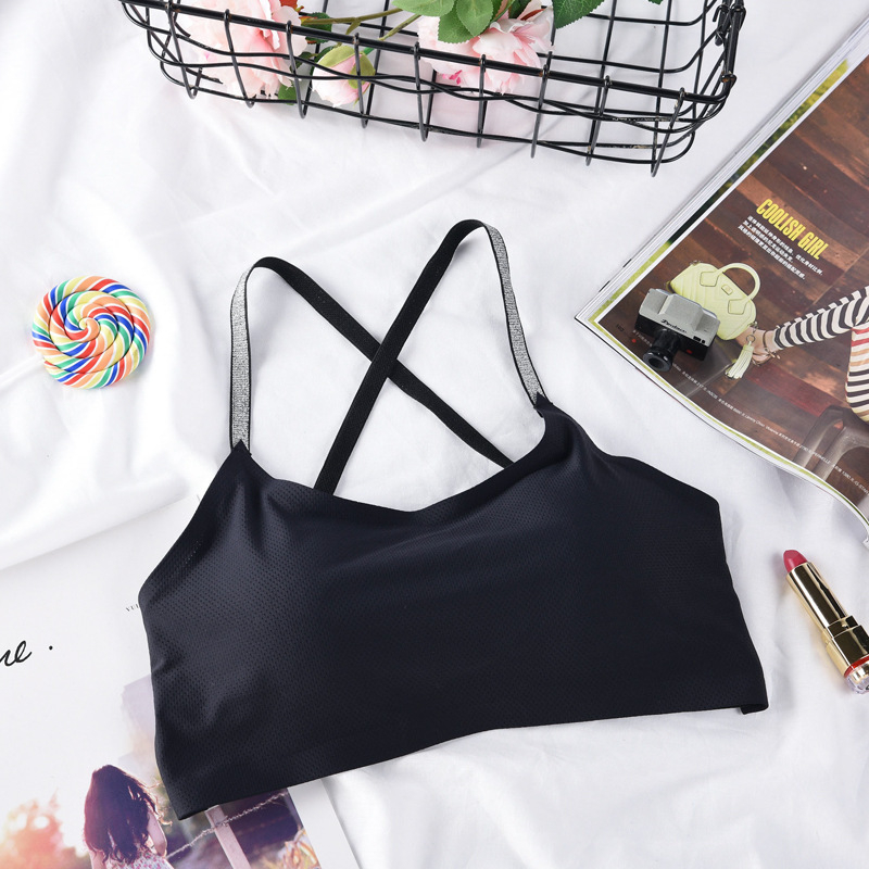 Κορσές χωρίς τιράντες για το στήθος με διασταυρούμενους ιμάντες στο πίσω μέρος; ύφασμα από μπαμπού, 86% νάιλον, πίσω με διάτρητο σχέδιο