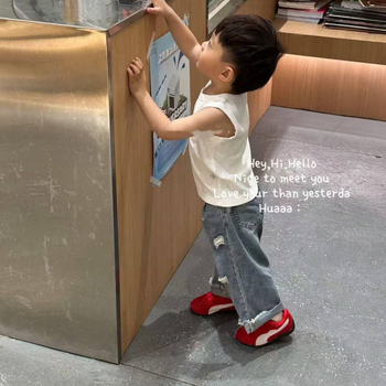 Gyerekeknek készült futócipők hálós felsőrésszel, légáteresztő, vékony talppal, koreai stílus, 1–16 éveseknek