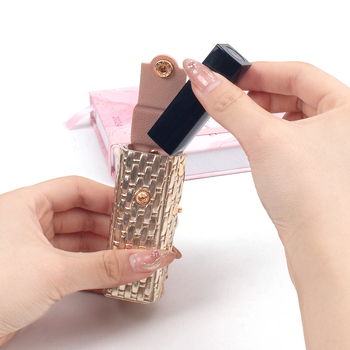 Prijenosna torbica za ruž s privjeskom, mini kozmetička torbica od PVC s kariranim uzorkom, lagana, za žene, gradski stil