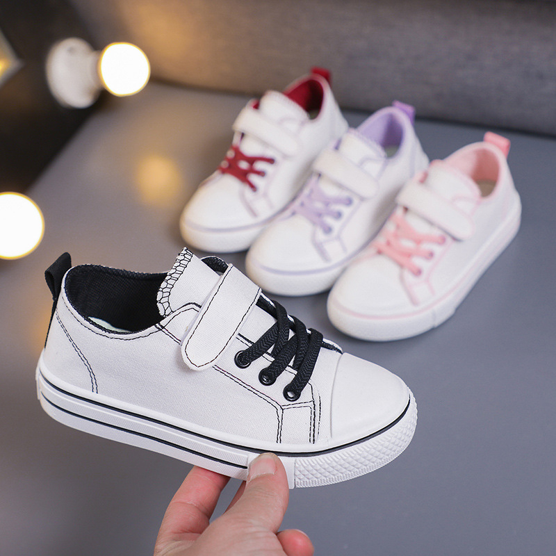 Παιδικά Παπούτσια Καμβά - Αναπνεύσιμα, Ανθεκτικά στη φθορά, Με Velcro Κούμπωμα, Χαμηλός Άνω, Καουτσούκ Σόλα