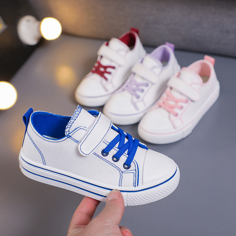Παιδικά Παπούτσια Καμβά - Αναπνεύσιμα, Ανθεκτικά στη φθορά, Με Velcro Κούμπωμα, Χαμηλός Άνω, Καουτσούκ Σόλα