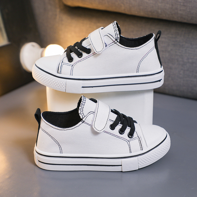 Παιδικά Παπούτσια Καμβά - Αναπνεύσιμα, Ανθεκτικά στη φθορά, Με Velcro Κούμπωμα, Χαμηλός Άνω, Καουτσούκ Σόλα