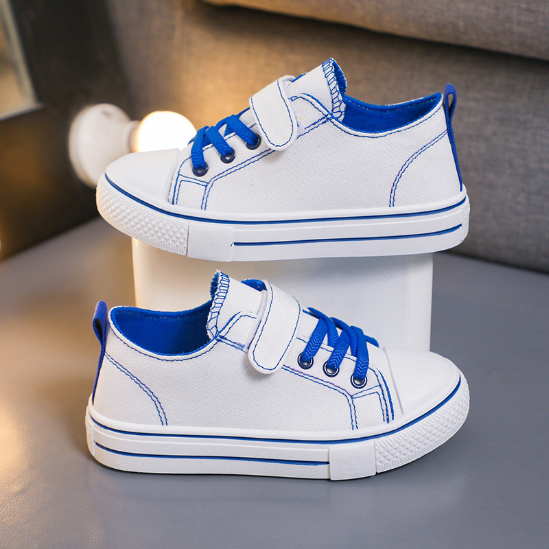 Παιδικά Παπούτσια Καμβά - Αναπνεύσιμα, Ανθεκτικά στη φθορά, Με Velcro Κούμπωμα, Χαμηλός Άνω, Καουτσούκ Σόλα