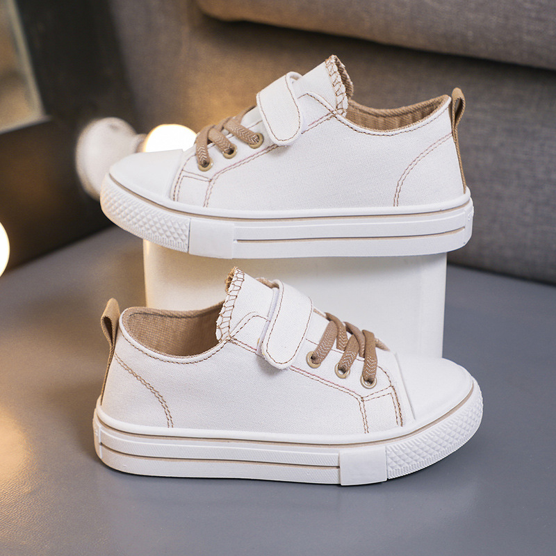 Παιδικά Παπούτσια Καμβά - Αναπνεύσιμα, Ανθεκτικά στη φθορά, Με Velcro Κούμπωμα, Χαμηλός Άνω, Καουτσούκ Σόλα