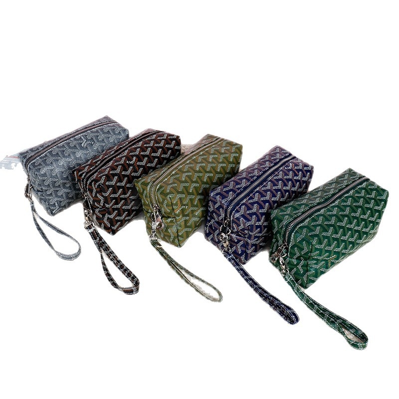 PU kožna clutch torba, unisex, za dnevnu upotrebu, prozračna podstava od poliestera