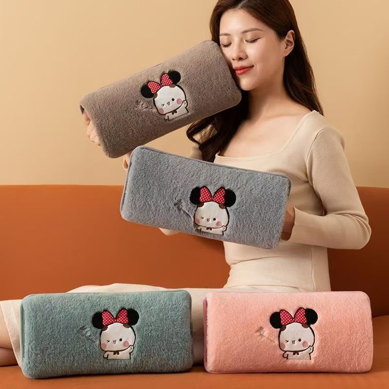 Újratölthető robbanásbiztos melegvíz-palack kézmelegítővel – elektromos fűtés, 220V, 350W, flanel anyag, automatikus kikapcsolás, vállra, nyakra, derékre, hasra, lábakra és kezekre