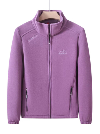 Kapucnis polárkabát, csíkos minta, pamut anyag, poliészter bélés