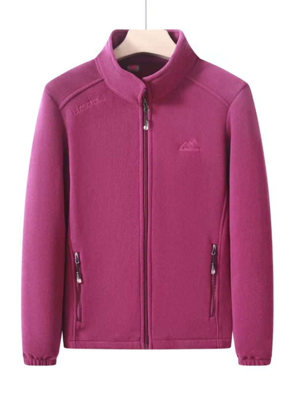 Kapucnis polárkabát, csíkos minta, pamut anyag, poliészter bélés