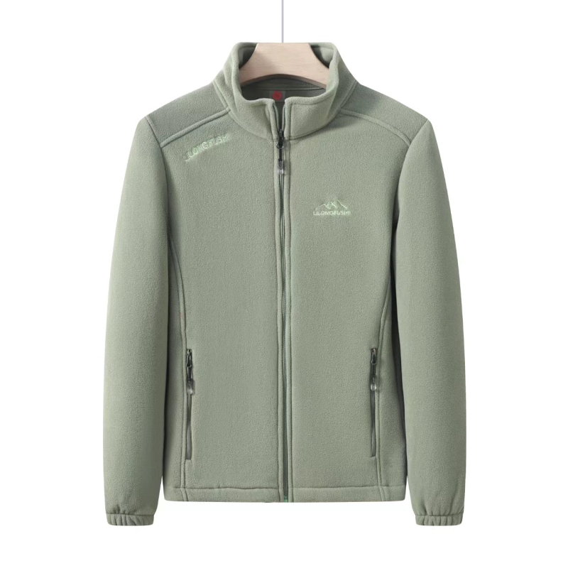 Kapucnis polárkabát, csíkos minta, pamut anyag, poliészter bélés