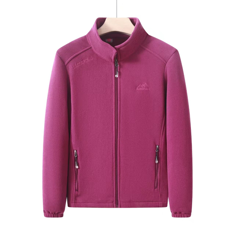 Kapucnis polárkabát, csíkos minta, pamut anyag, poliészter bélés