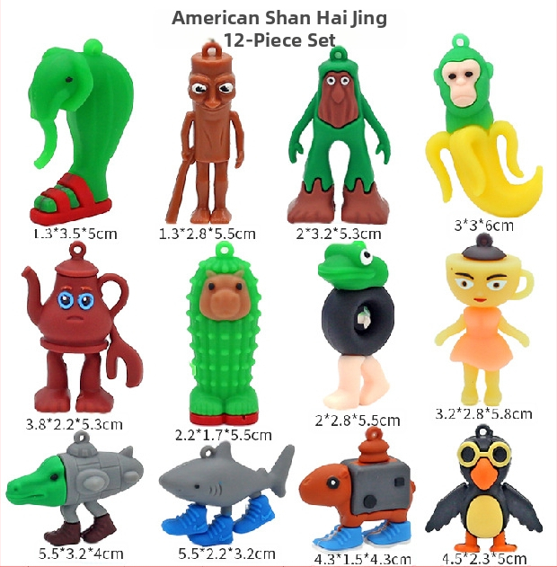 PVC kľúčenka z Guangdongu, balená v sieťovom vrecku, obrázok anime, výhradný cezhraničný dodávateľ