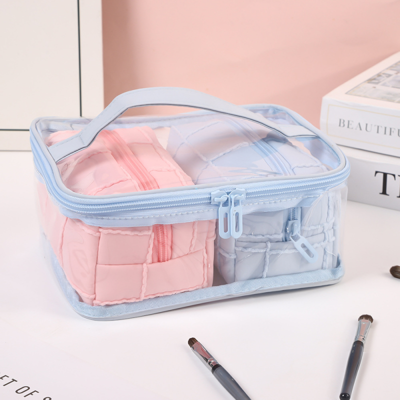 Kozmetička torbica s velikim kapacitetom, poliester materijal, podstava poliester, zatvarač