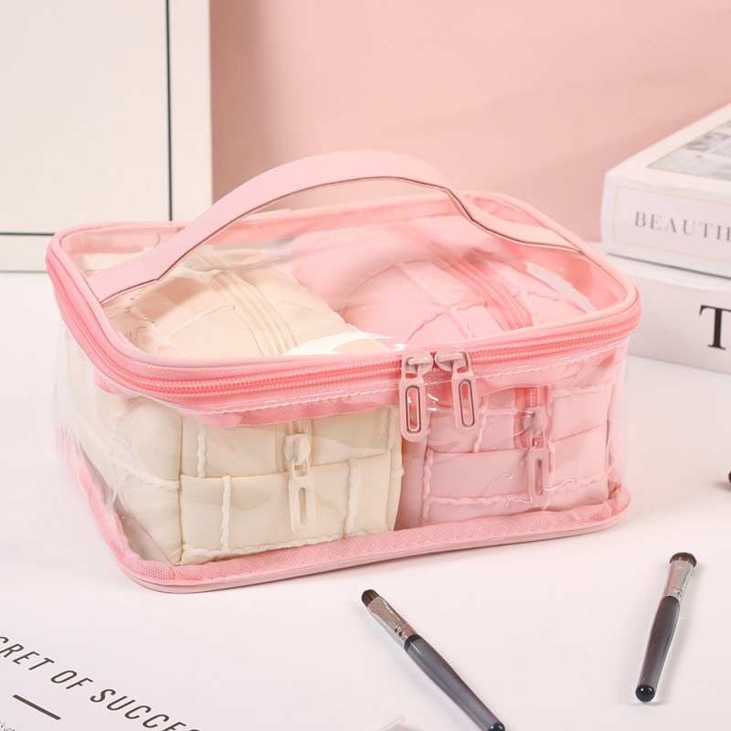 Kozmetička torbica s velikim kapacitetom, poliester materijal, podstava poliester, zatvarač